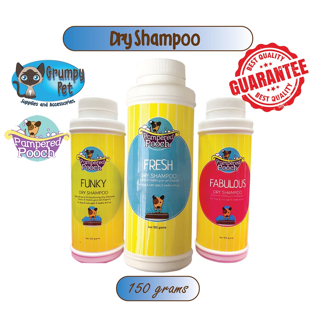 Pampered Pooch Dry Shampoo 150g Hypoallergenic & Deodorizing Shopee