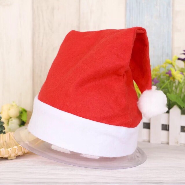 3pcs Set Christmas Santa Hat Color Red 