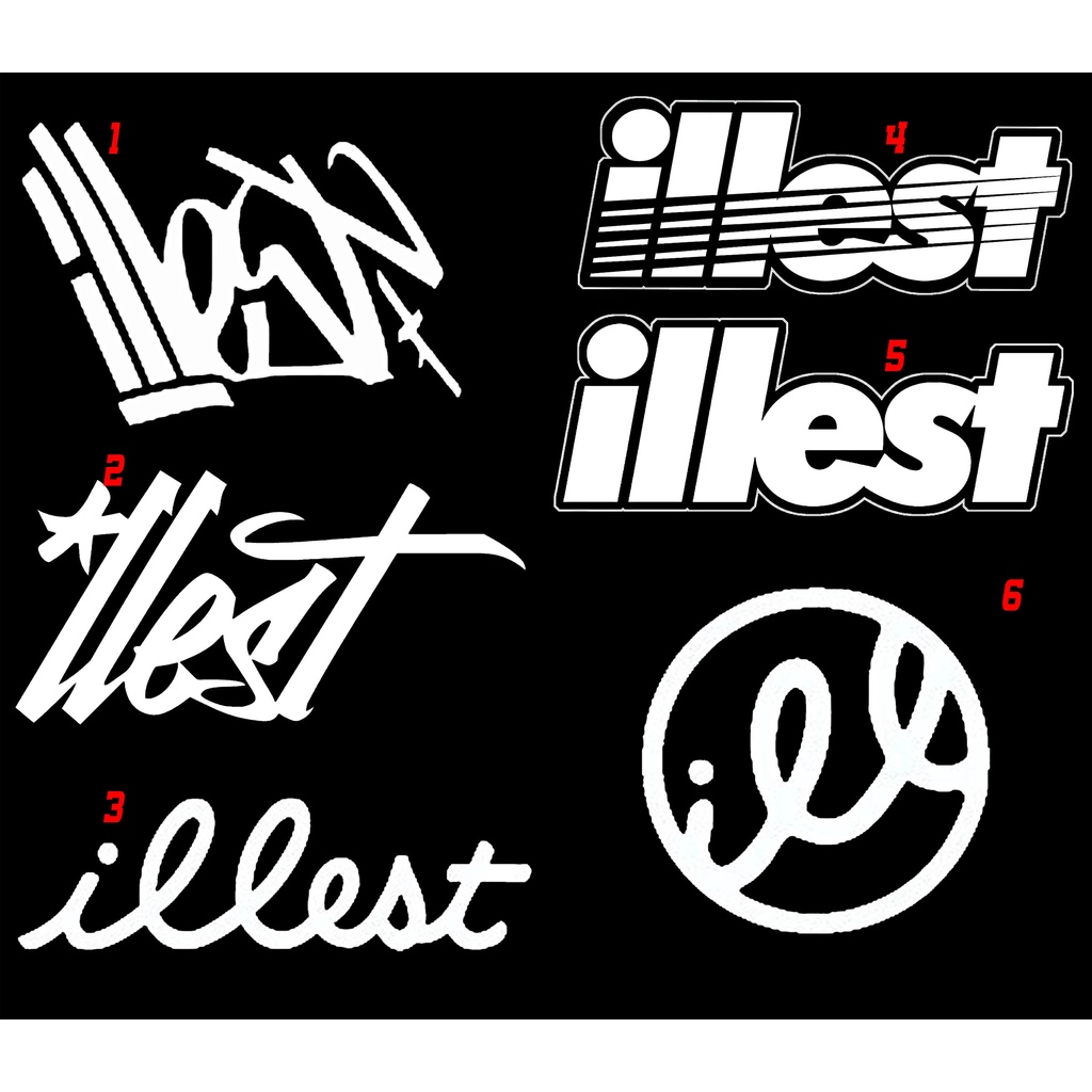 ILLEST Cut out Stickers ( Black, White and Hologram / Holographic ...