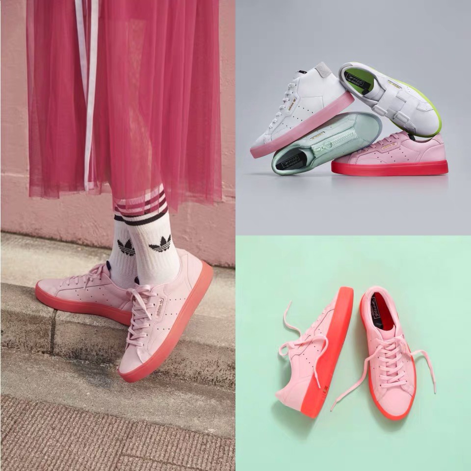 adidas womens shoes pink and white