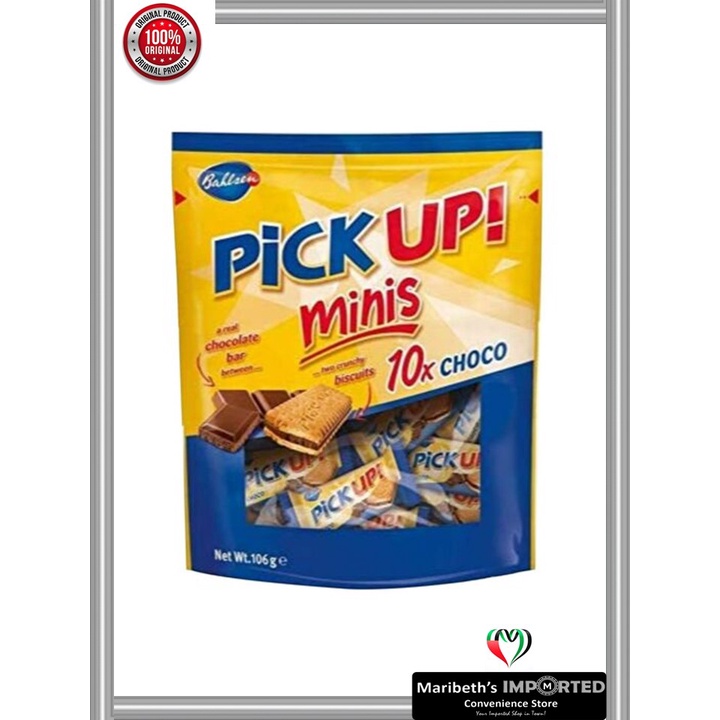 Bahlsen Pick Up Minis Chocolate Biscuit 160g Pouch (10pcs) | Shopee ...