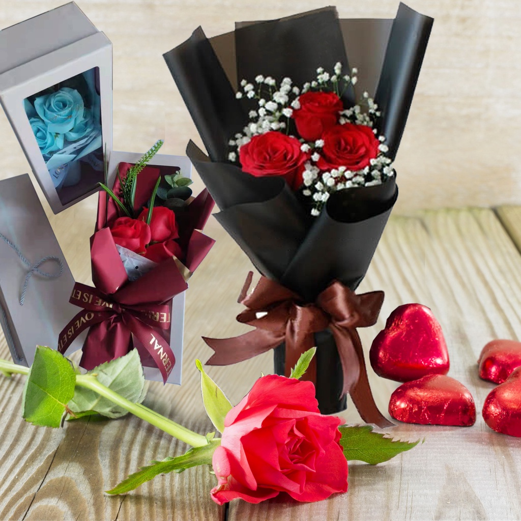 Paadyy 18 /33 pcs Roses valentine's day present for girlfriend valentine's day gift flowers - Image 7