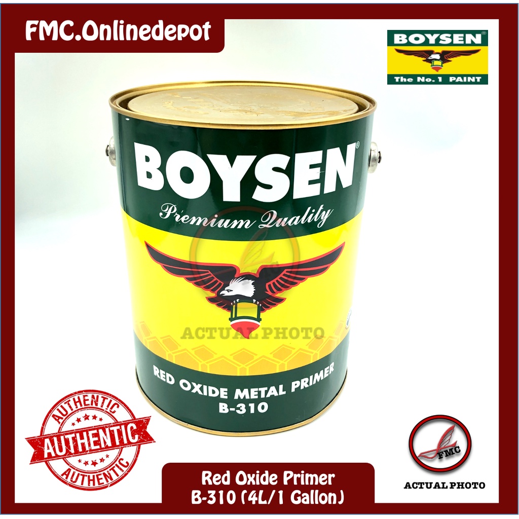 BOYSEN Red Oxide Metal Primer 4L or 1 Gallon B310 Shopee
