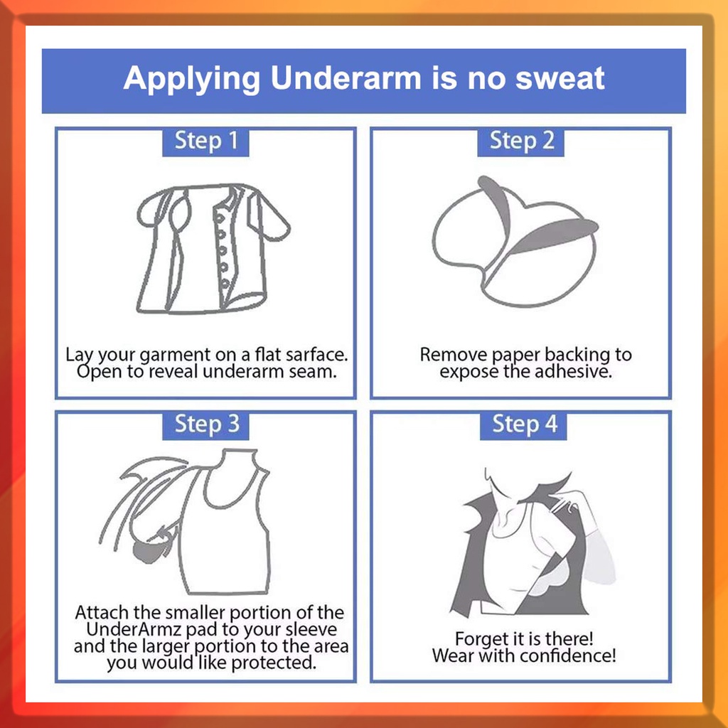 20Pcs(10Pairs) Underarm Sweat Pads, Armpit Sweat Stickers Anti-Perspiration Deodorant Shield Pads