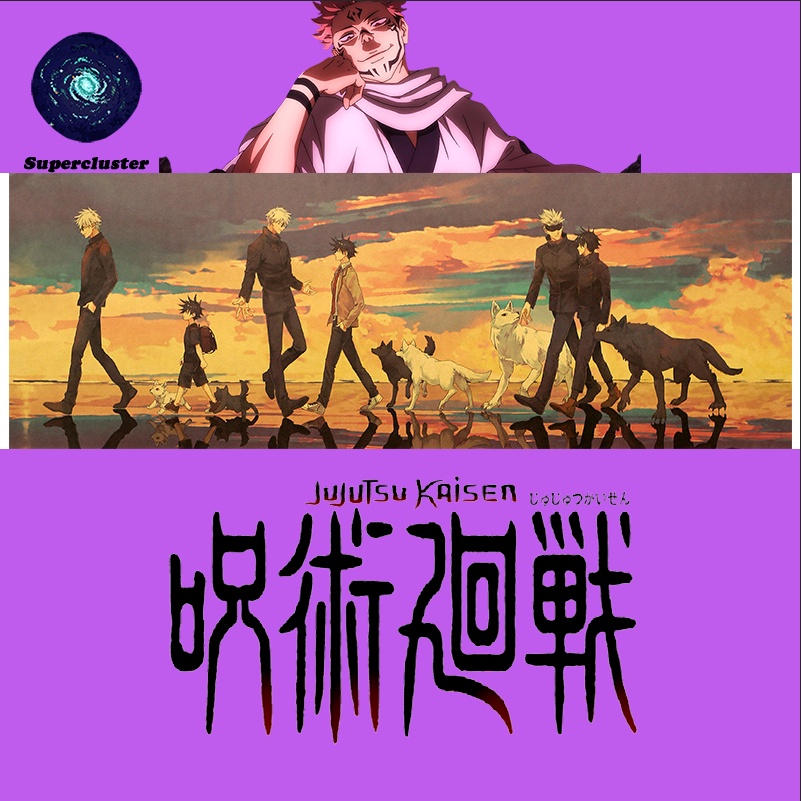 Jujutsu Kaisen “Fushiguro Megumi&Gojo Satoru” Retro poster Kraft Paper Wallpaper wall poster Paintings 70*25cm