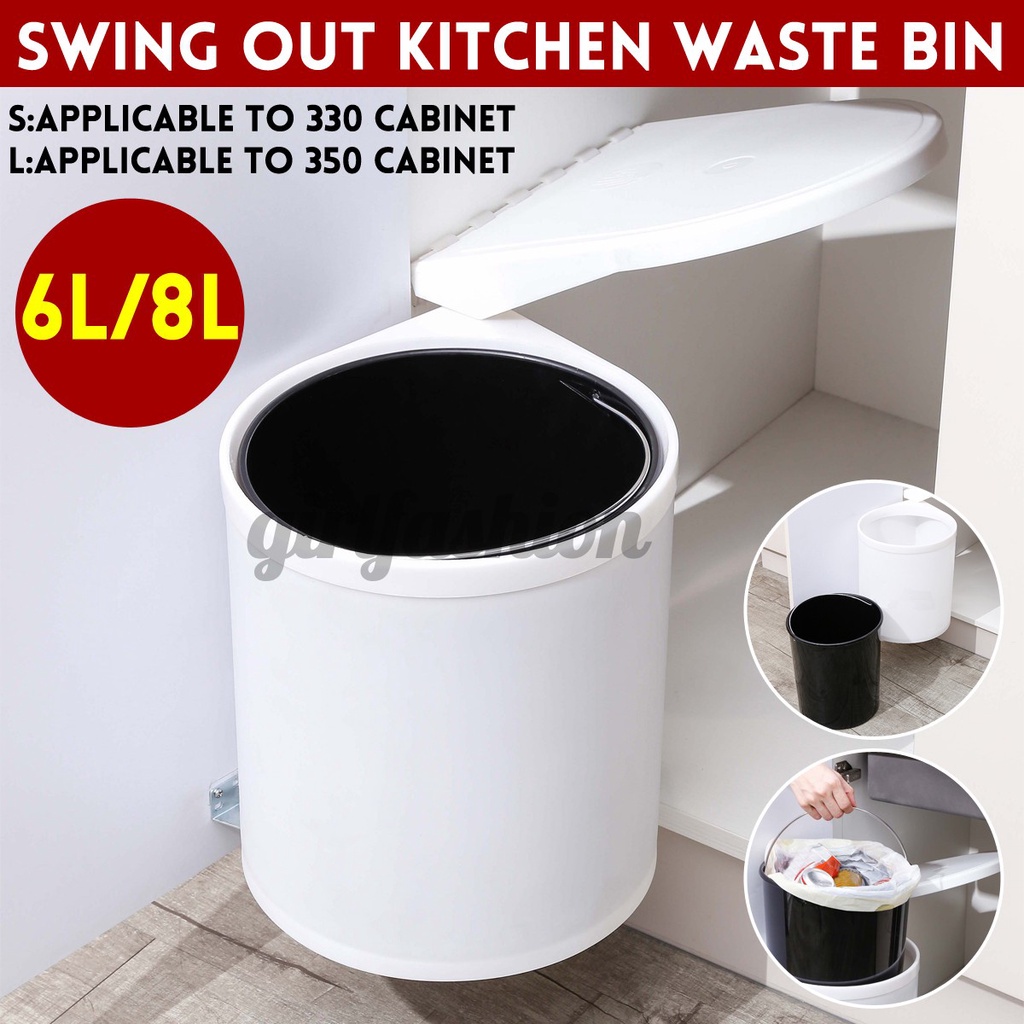 Swing Out Kitchen Waste Bin for Hinged Door Pull Out Automatic