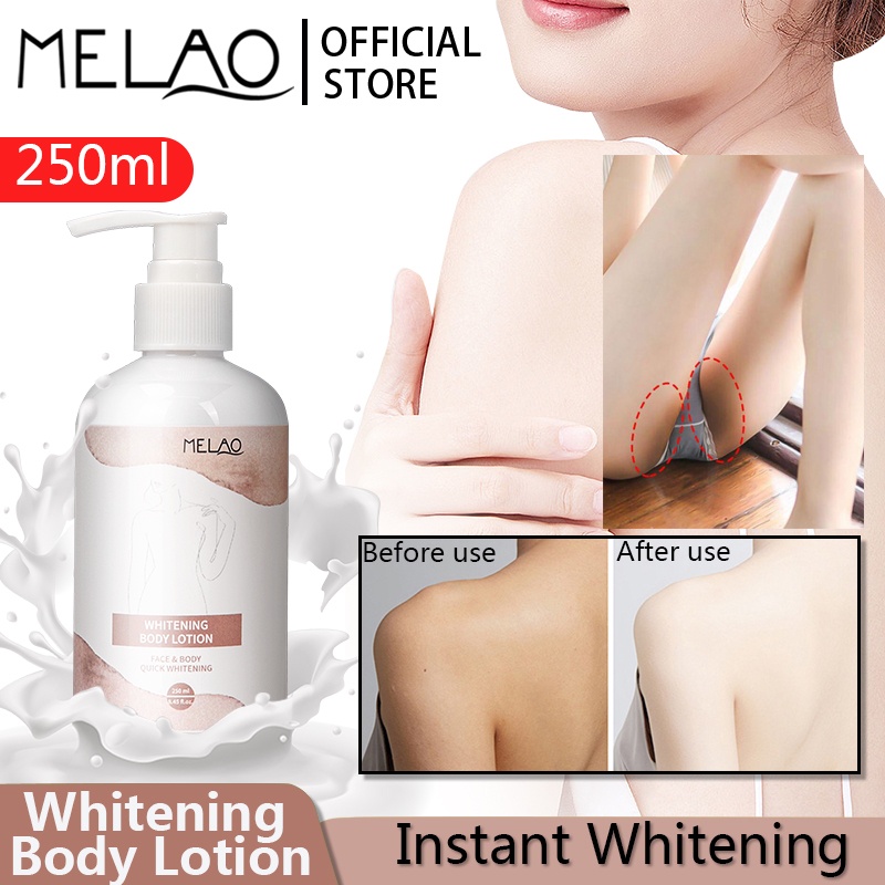 Melao 10s Instant Whitening Body Lotion Brightening Lightening Moisturizer For Black Skin 250ml 