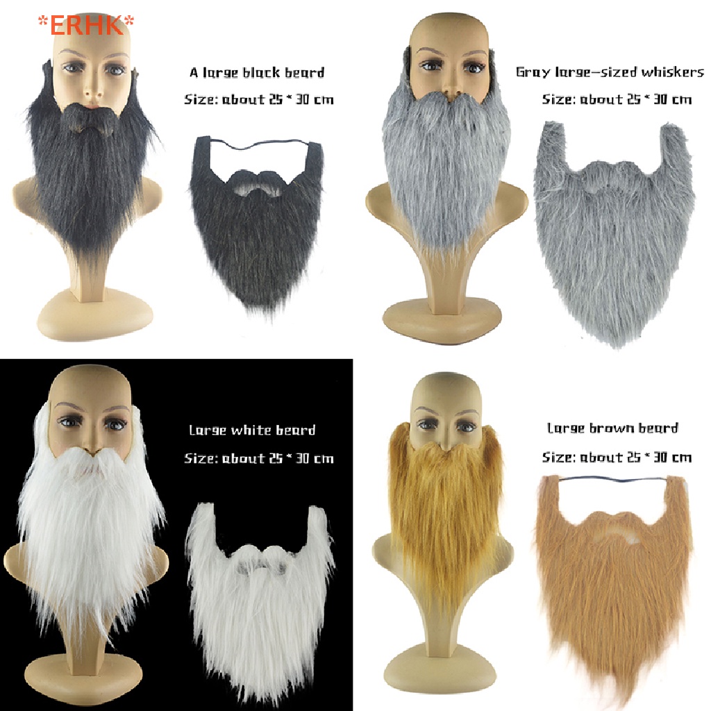 Erhk Diy Fancy Dress Fake Beard Long Fluff Beards Cosplay Costume Props Simulation New Shopee