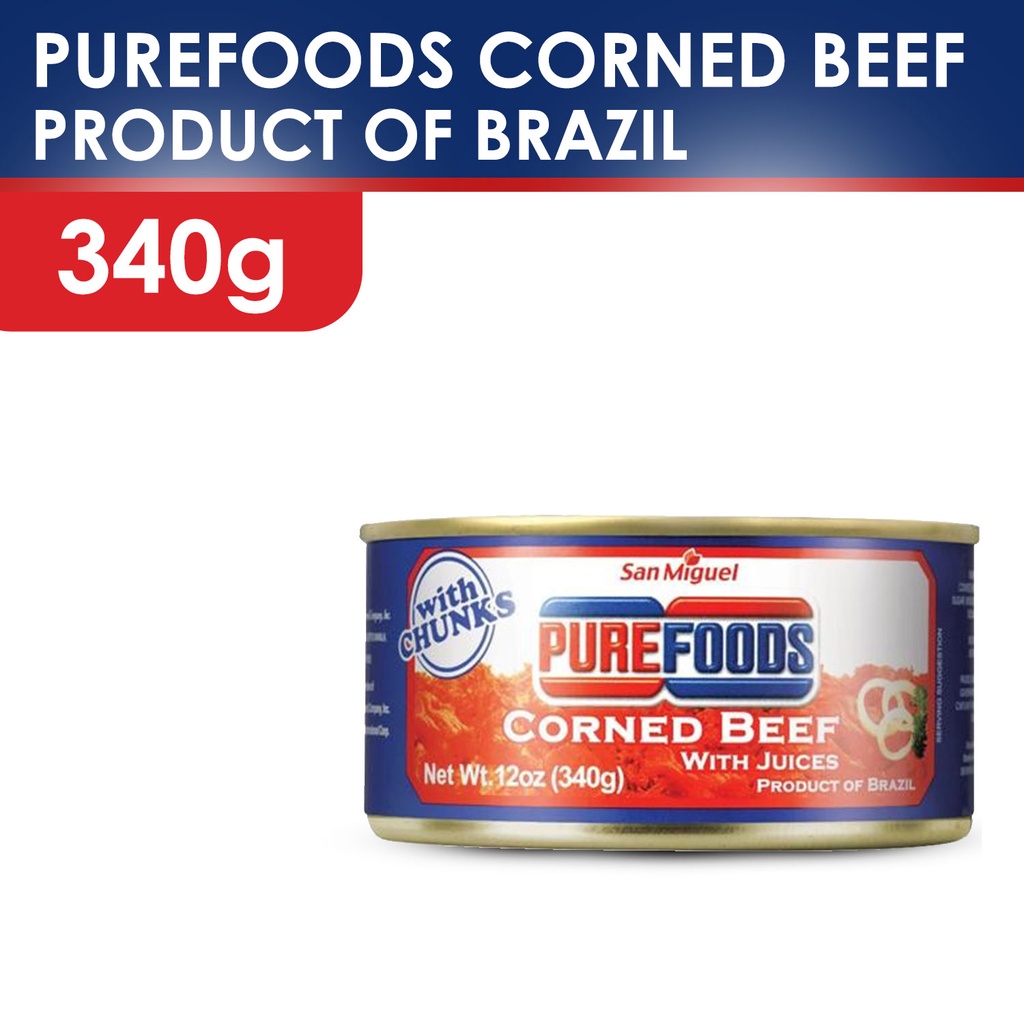 Purefoods Corned Beef Brazil (340g) Shopee Philippines