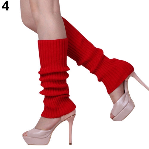 LEG WARMERS Legging Socks Knitted Women Costume Dance Disco 80s Party Knit Fluro 