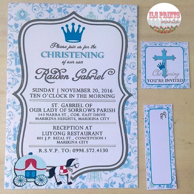 Baby Girl With Crown Christening Party Personalised Invitations Greeting Cards Invitations Home Garden