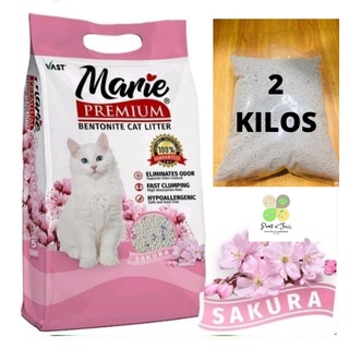 2 Kilos Marie Premium Bentonite Cat Litter - Sakura Scent