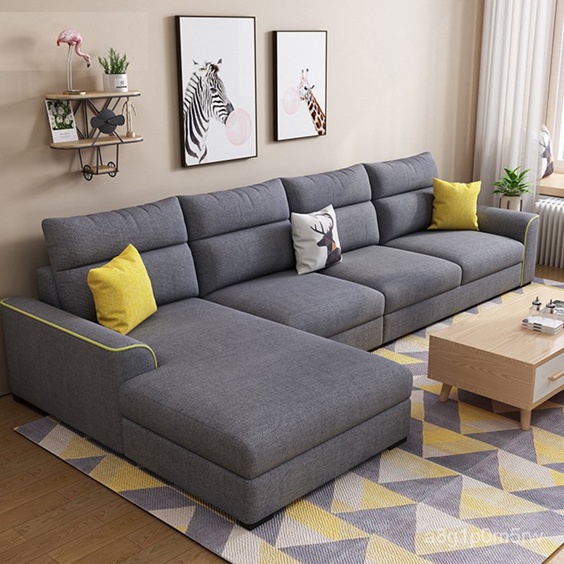 Modern Simple Technology Cloth Sofa Combination Living Room Small ...