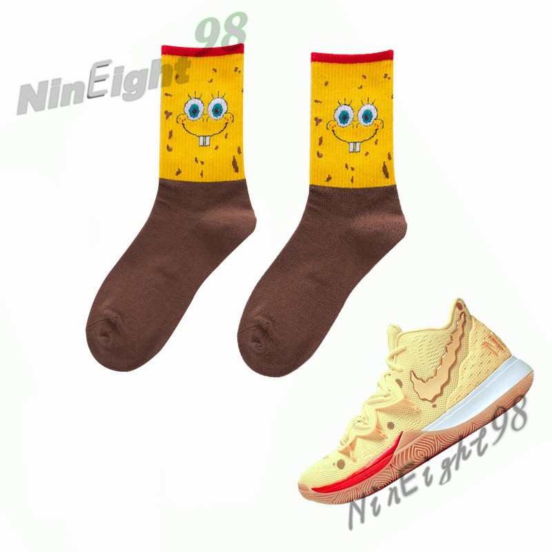 Nike Kyrie SpongeBob Series Men's and Women's SpongeBob Socks Socks Socks | Shopee