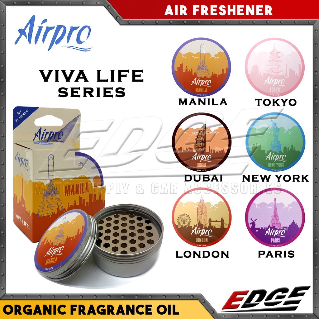 Airpro Viva Life Air Freshener Organic Can // Tokyo Manila London Paris