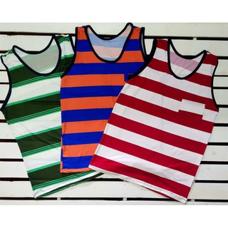 Men's Top Assorted Designs Cotton Spandex Stripe Sando SUMMER Wear for ADULT #6