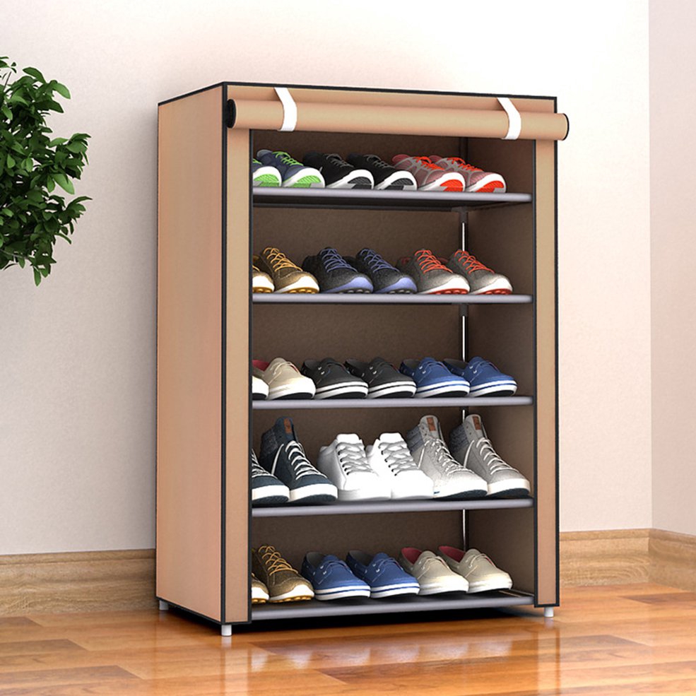 Shoe Rack Organizer Shoe Storage Cabinet Tower With Nonwoven Fabric Cover Shopee Philippines