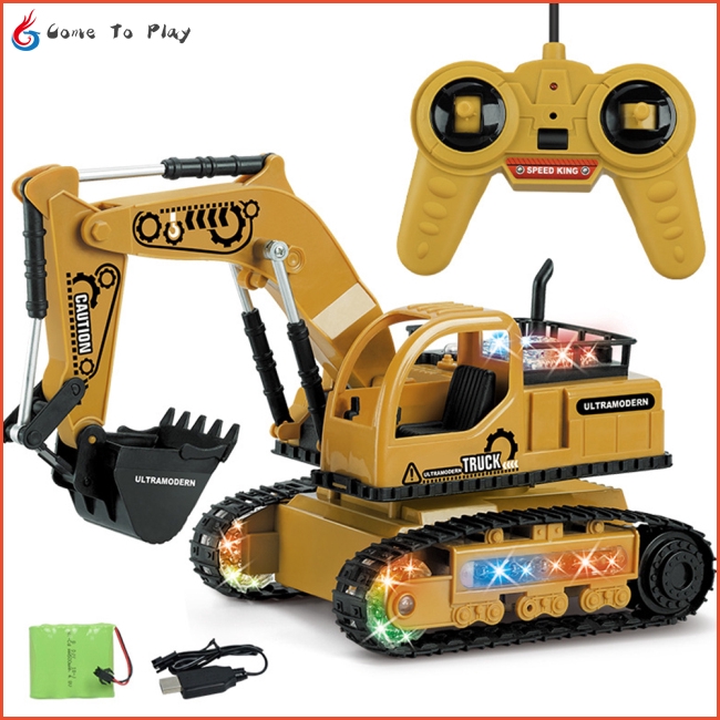 remote control excavators and dump trucks
