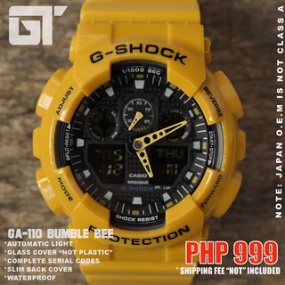 g shock ga 100 bumblebee
