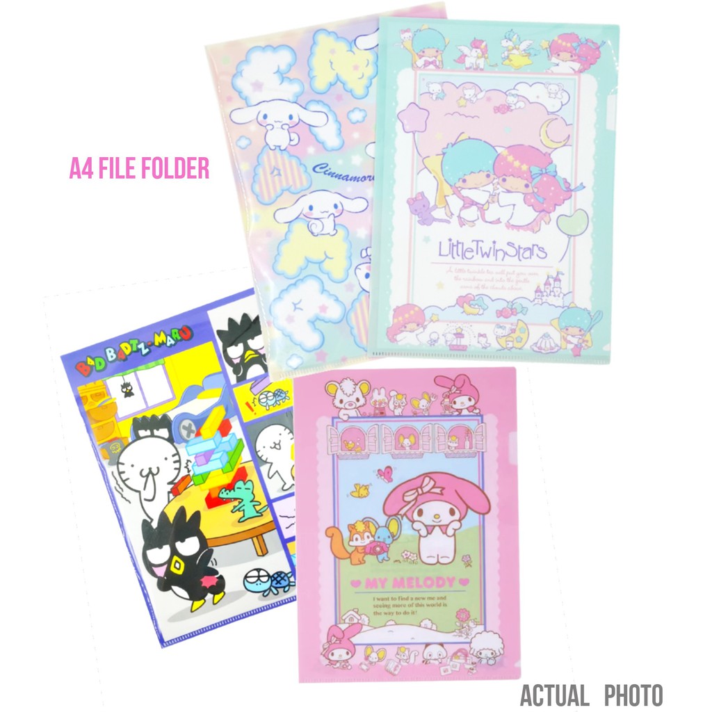 LIMITED A4 file folder My Melody Bad Badtz Maru LittleTwin Stars