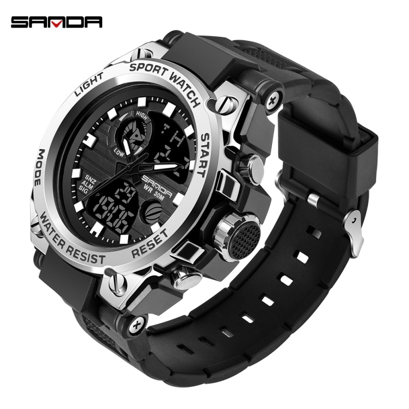 black led digital watch