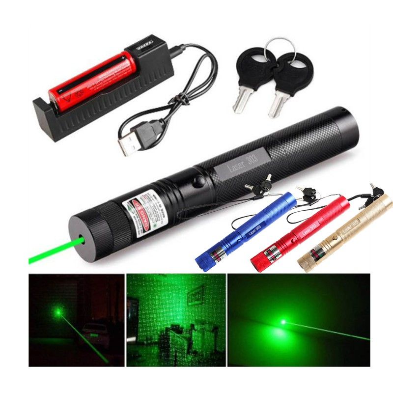 GREEN Laser Pointer Adjustable Focus Lazer high power burn beam 5mW