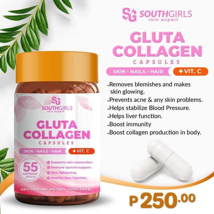 SG Gluta Collagen capsules + Vitamin C (55 capsules) Shopee Philippines