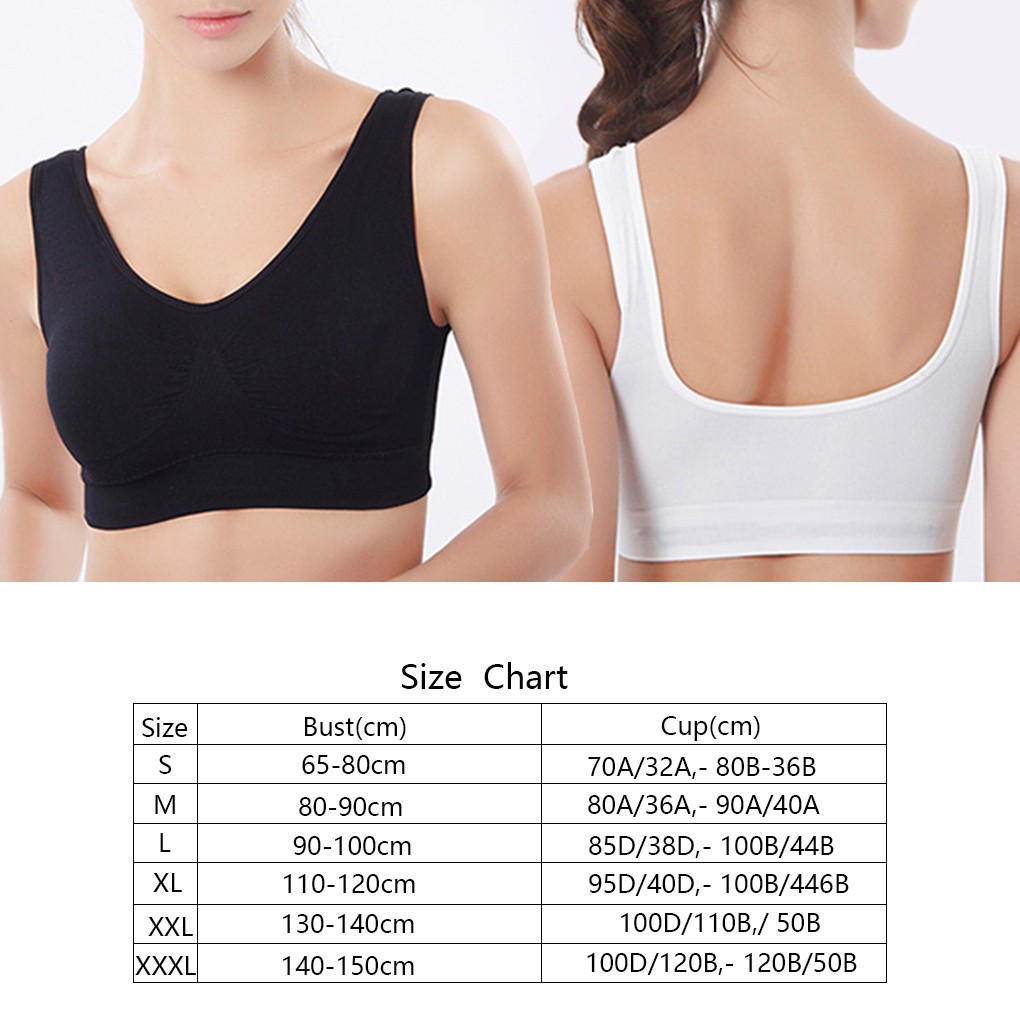 xxl sports bra cup size