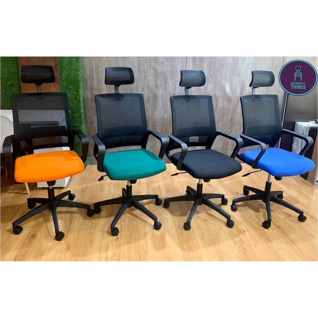 bron ergonomic high back reclining office chair with headrest