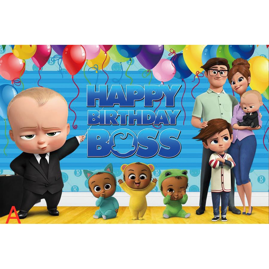 21+ Boss Baby Background Birthday - Tong Kosong