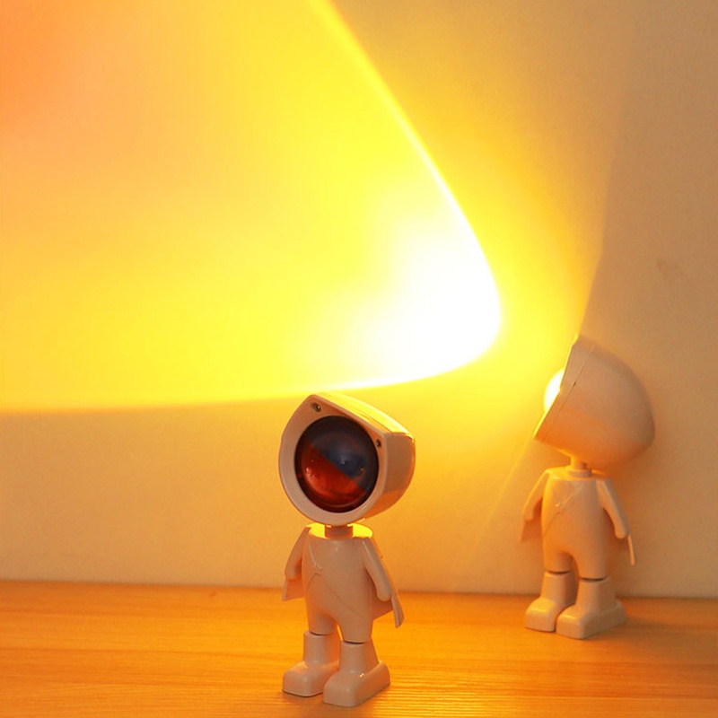 Sunset Light Rainbow Color Sun Never Sets Projection Lamp Astronaut