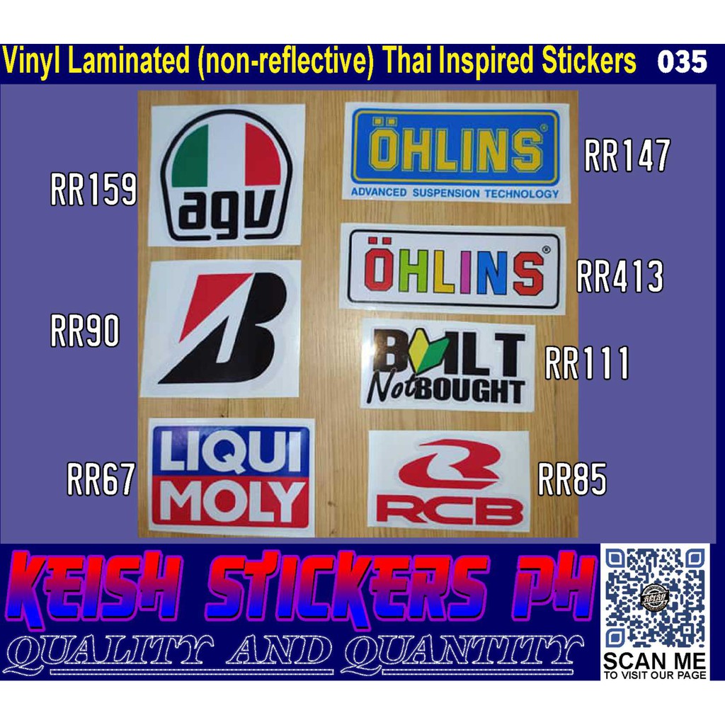  Vinyl  Laminated  Stickers  035 Shopee Philippines