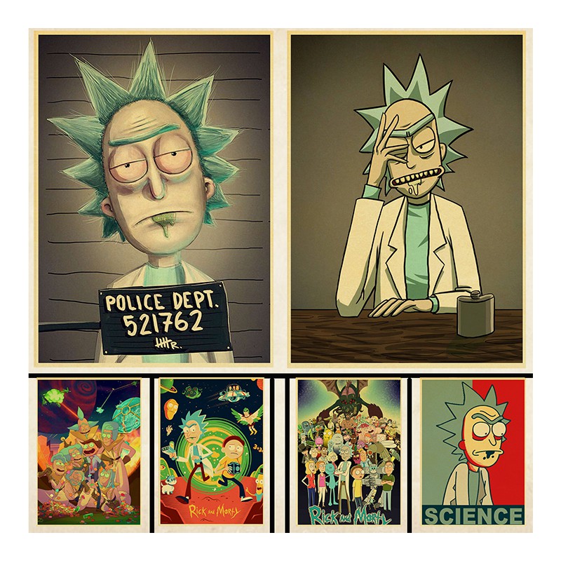 Home Decor Canvas Rick and Morty Painting Jerry Smith Poster Modular  Pictures Modern Nordic Anime Living Room Wall Art | Shopee Philippines