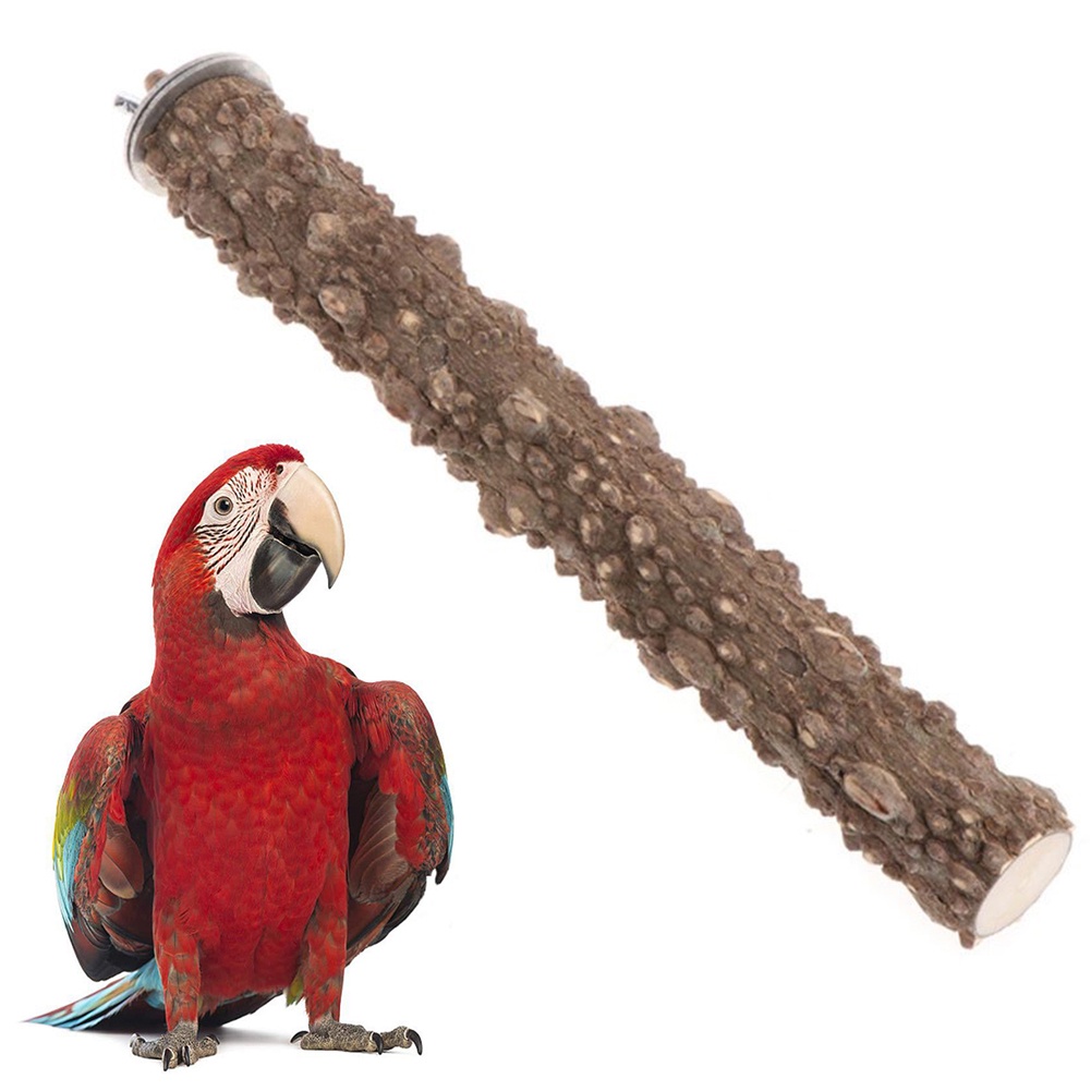 Natural Wood Sharpening Perch Wooden Cageed Parrot Spigot Straight Stick Type Toy