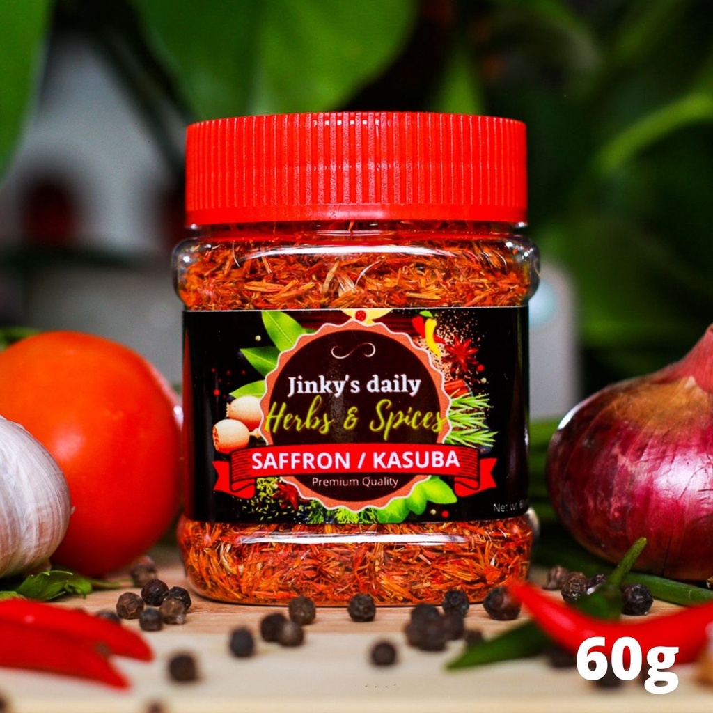 Saffron / Kasubha 60g in Stackable Bottle Seasonings 100 Premium