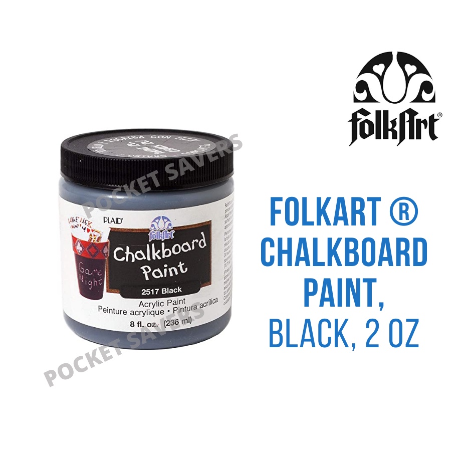 FolkArt Chalkboard Paint 8 oz (Assorted Colors, Acrylic, Painting, Arts