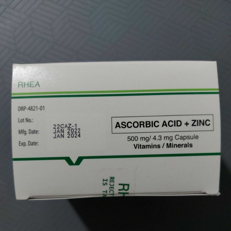 RHEA Ascorbic Acid + Zinc vitamin C Shopee Philippines