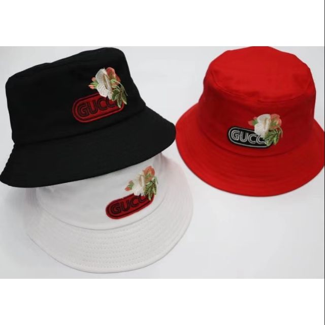 red gucci bucket hat