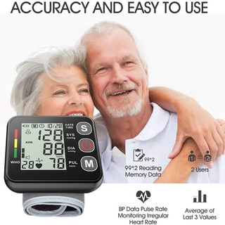 Digital Wrist Blood Pressure Monitor with Large LCD Display-White #7