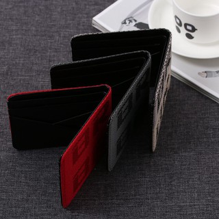 Men Multifunctional Bride Letter Fabric Leather Wallet #7