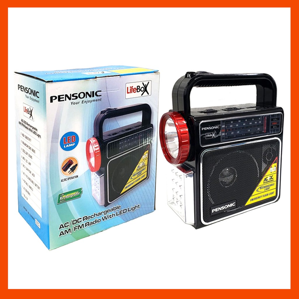 AC/DC Rechargeable AM/FM Radio With Led Light Shopee Philippines