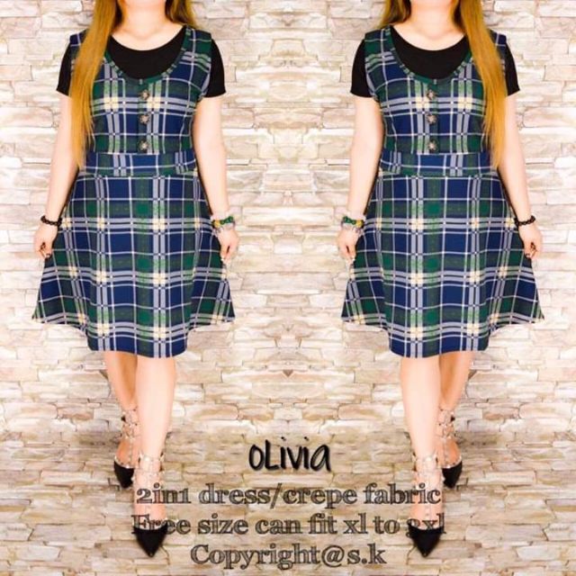 plus size checkered dress