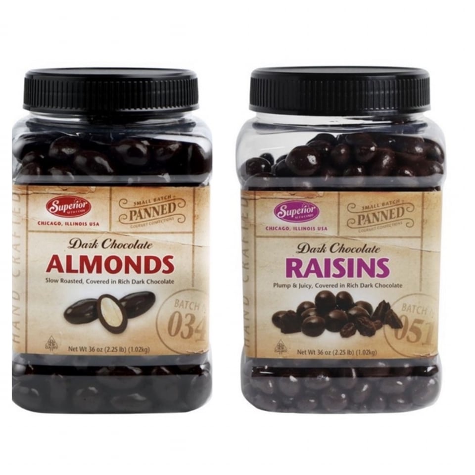 Superior Dark Chocolate Almond / Dark Chocolate Raisins 1.02kg Shopee