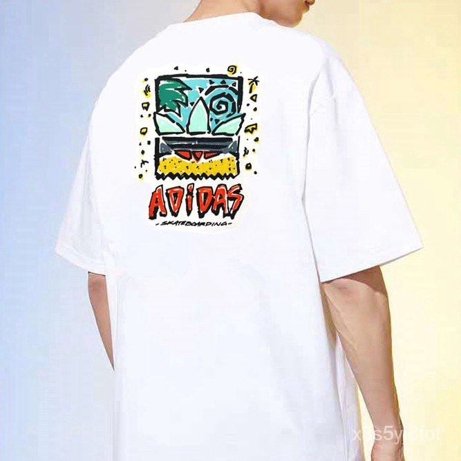 grieta extraer falda Adidas T-shirts Men Originals White Short Sleeve Cotton Graffiti 2020  Summer New Loose Casual Round | Shopee Philippines