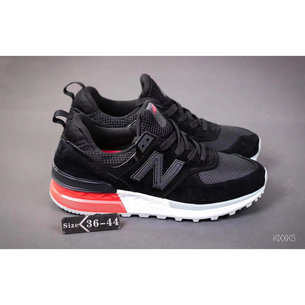 new balance 574 sport black red