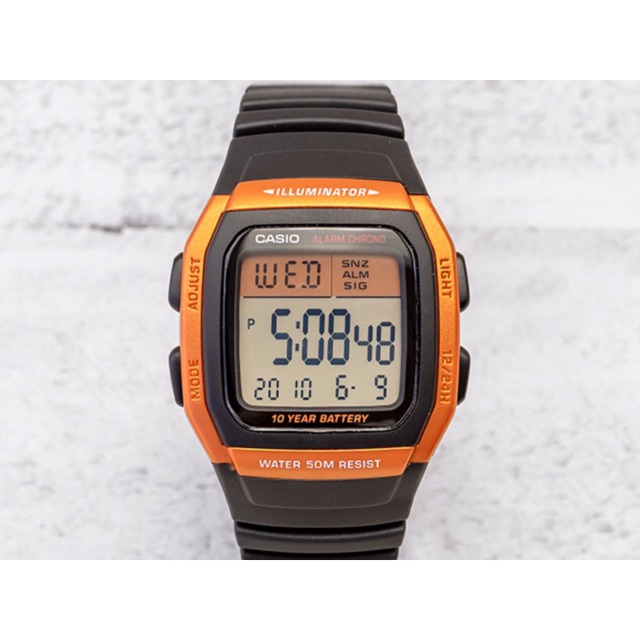 casio illuminator orange