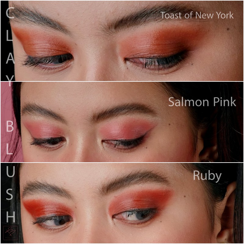 blush on eyelids