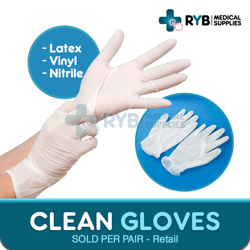 Clean Gloves - Sold per pair / Latex Gloves, Vinyl Gloves, Nitrile ...