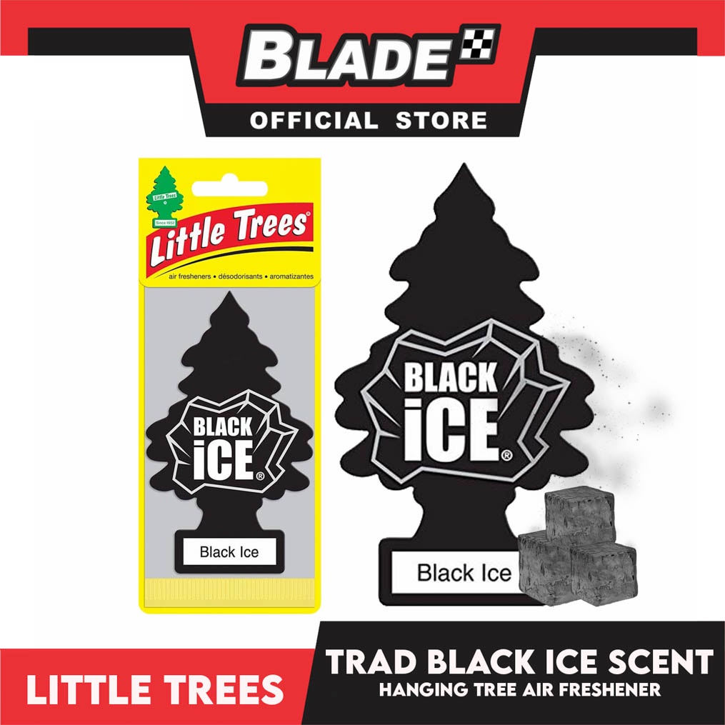 Little Trees Car Air Freshener 10155 (Black Ice) Hanging Tree Provides