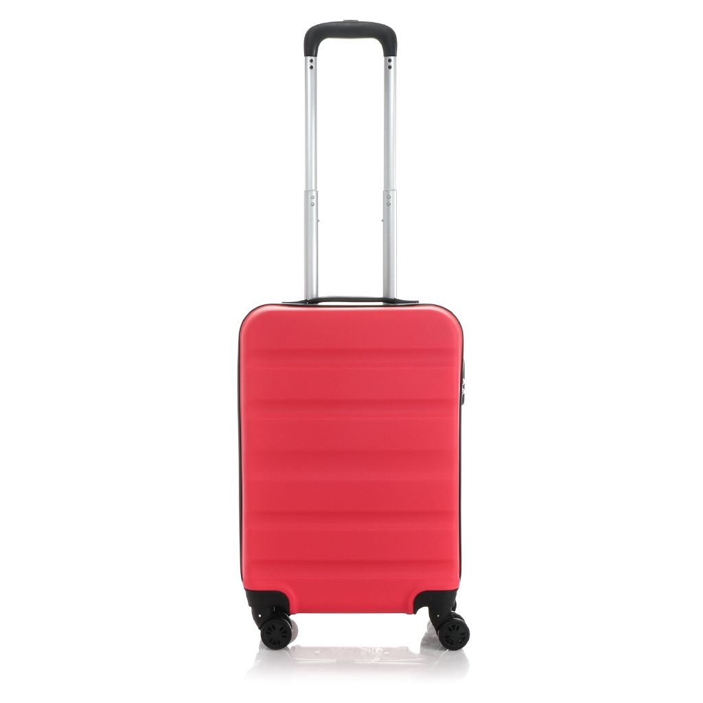 pink hard luggage